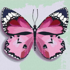 KHO4209 Рожевий метелик. Ideyka. Картина за номерами (Ідейка КНО4209)