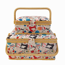 Кошик для рукоділля 2 в 1 Китай (30,5x22,5x13x5 см, 22x14x7 см)