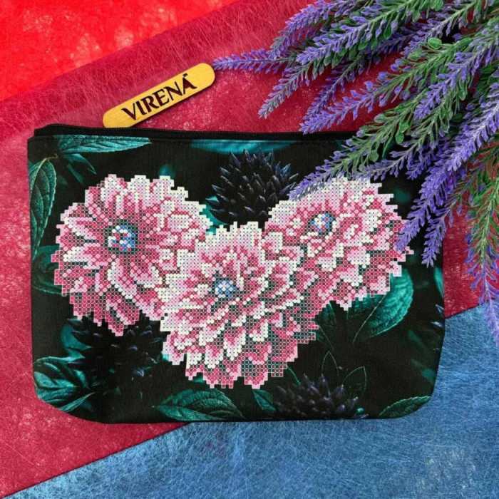 Косметичка_323 Virena Заготовка для вишивки бісером - Жоржина, 25,5x17x3,5 см