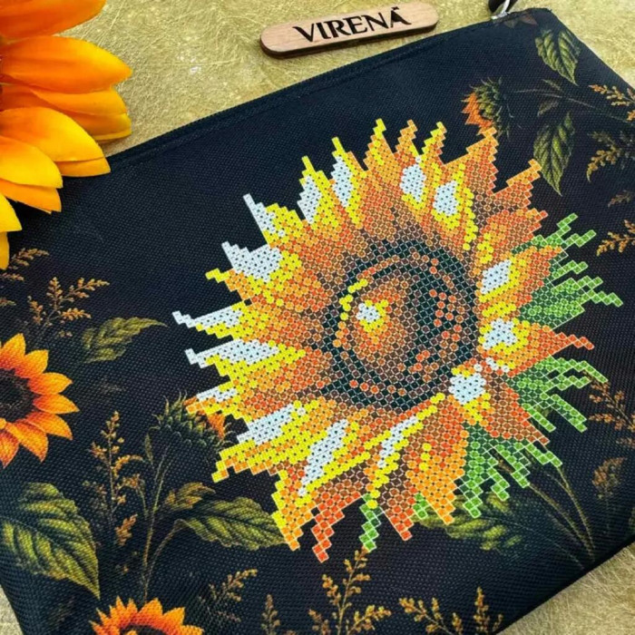 Косметичка_326 Virena Заготовка для вишивки бісером - Соняшник, 25,5x17x3,5 см