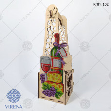 КПП_102 Подарункова коробка для пляшки. Virena. Заготовка під вишивку бісером