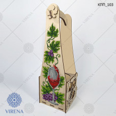 КПП_103 Подарункова коробка для пляшки. Virena. Заготовка під вишивку бісером