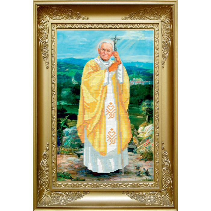 КРМ-016 Папа Римський Іоанн Павло II. Княгиня Ольга. Схема на тканині для вишивання бісером
