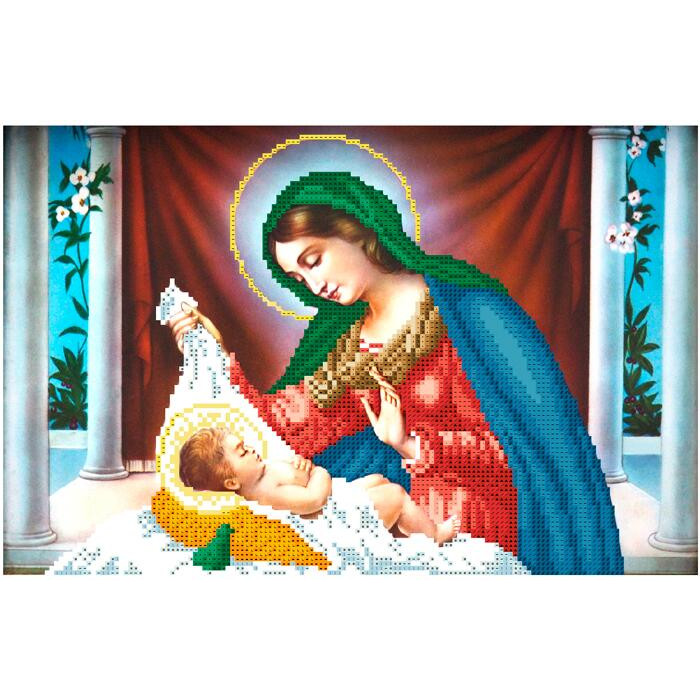 КРМ-062 Марія з Ісусом. Княгиня Ольга. Схема на тканині для вишивання бісером