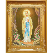 КРВ-020 Ікона Чудотворної Матері Божої з Люрда. Княгиня Ольга. Схема на тканині для вишивання бісером