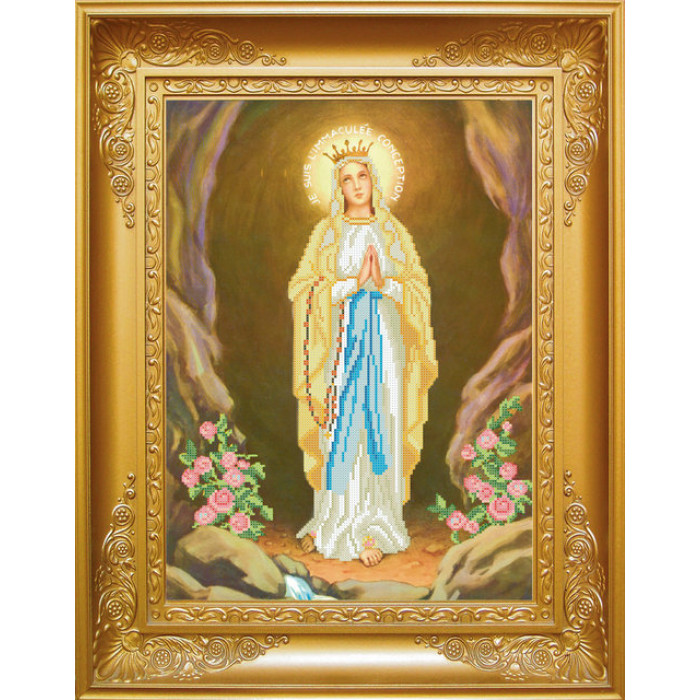 КРВ-020 Ікона Чудотворної Матері Божої з Люрда. Княгиня Ольга. Схема на тканині для вишивання бісером