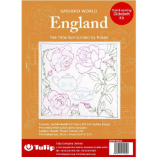 KSW-025e Tulip Набір для вишивки у техніці сашико England Tea Time