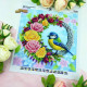 КВ_3024 Virena Заготовка для вишивки бісером - Вінок з пташкою 29,5x29,5см (габардин)