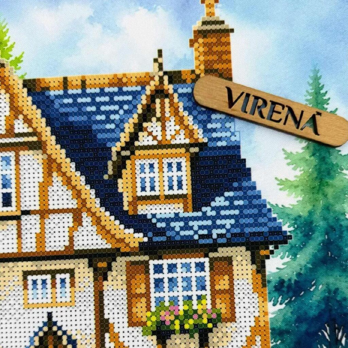 КВ_3027 Virena Заготовка для вишивки бісером - Будиночок 29,5х29,5 см (схема на габардині)
