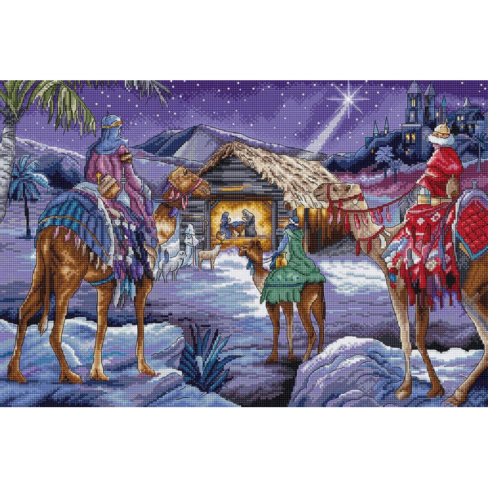 L8108 Три Королі. Three Kings, 41x27 см. Letistitch. Набір для вишивки хрестиком на Aida 16