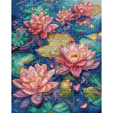 L9910 Водяна лілія. Water lily, 23х29 см. Letistitch. Набір для вишивки хрестиком на Aida 16