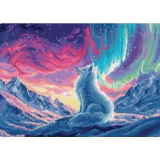 L9971 Letistitch Набір для вишивки рахунковим хрестиком - Вартівник північного сяйва 34x24 см, Aida 16 ct