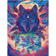 L9976 Letistitch Набір для вишивки рахунковим хрестиком - Wolf Magic 29x21 см, Aida 16