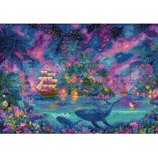 L9978 Luca-S Набір для вишивки рахунковим хрестиком - Небесні острови Celestial Isles 43x31 см, Aida 16