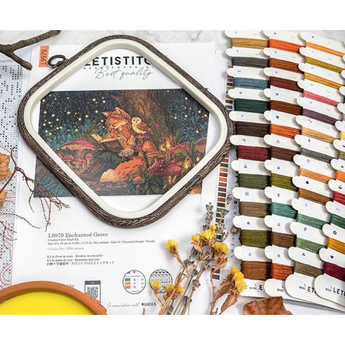 L9979 Letistitch Набір для вишивки рахунковим хрестиком - Enchanted Grove 43x29 см, Aida 16