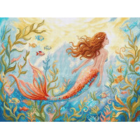 L9981 Letistitch Набір для вишивки рахунковим хрестиком - Mermaid Dreams 36x27 см, Aida 16