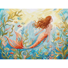 L9981 Letistitch Набір для вишивки рахунковим хрестиком - Mermaid Dreams 36x27 см, Aida 16