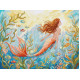 L9981 Letistitch Набір для вишивки рахунковим хрестиком - Mermaid Dreams 36x27 см, Aida 16
