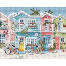 L9985 Luca-S Набір для вишивки рахунковим хрестиком - Beach Bliss 24x19 см, Aida 16
