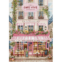L9988 Luca-S Набір для вишивки рахунковим хрестиком - Sweet Parisian Street 19x27 см, Aida 16