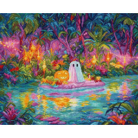 L9989 Luca-S Набір для вишивки рахунковим хрестиком - Glow Ghost Cove 36x29 см, Aida 16