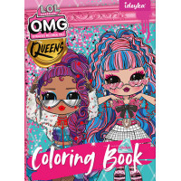 LCB14 Ideyka Книжка-розмальовка зі стікерами - L.O.L O.M.G. Queens