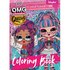 LCB14 Ideyka Книжка-розмальовка зі стікерами - L.O.L O.M.G. Queens