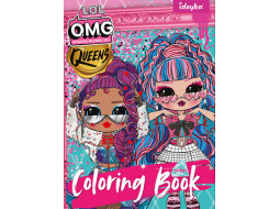 LCB14 Ideyka Книжка-розмальовка зі стікерами - L.O.L O.M.G. Queens