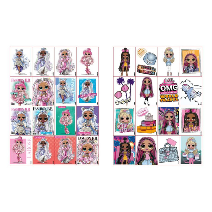 LCB31 Ideyka Книжка-розмальовка зі стікерами - OMG, 21x29 см