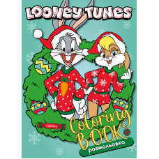 LCB37 Ideyka Книжка-розмальовка зі стікерами - Розмальовка зі стікерами Looney Tunes: Щасливого Різдва! 21x29 см ©WB