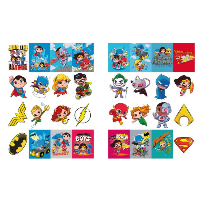 LCB40 Ideyka Книжка-розмальовка зі стікерами - WB Super Friends, 21x29 см