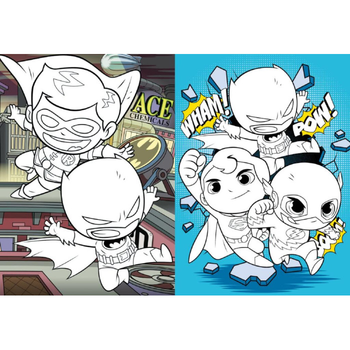 LCB40 Ideyka Книжка-розмальовка зі стікерами - WB Super Friends, 21x29 см