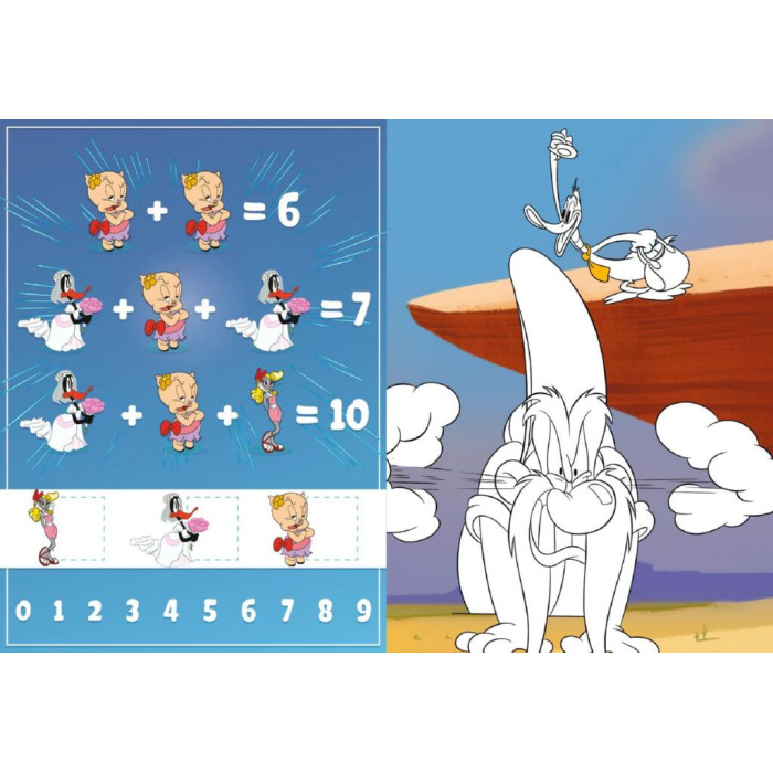 LCB44 Ideyka Книжка - розмальовка зі стікерами - WB Looney Tunes: Веселий кролик, 21x29 см