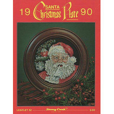 LFT032 Stoney Creek Схема для вишивки рахунковим хрестиком - 1990 Santa Christmas Plate, папір