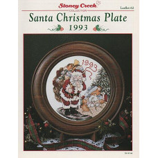 LFT062 Stoney Creek Схема для вишивки рахунковим хрестиком - 1993 Santa Christmas Plate, папір