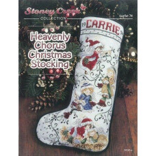 LFT074 Stoney Creek Схема для вишивки рахунковим хрестиком - Heavenly Chorus Christmas Stocking, папір