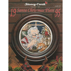 LFT080 Stoney Creek Схема для вишивки рахунковим хрестиком - 1995 Santa Christmas Plate, папір
