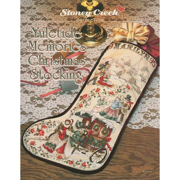 LFT081 Stoney Creek Схема для вишивки рахунковим хрестиком - Yuletide Memories Christmas Stocking, папір