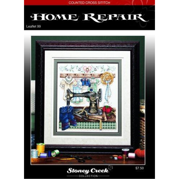 LFT099 Stoney Creek Схема для вишивки рахунковим хрестиком - Home Repair, папір