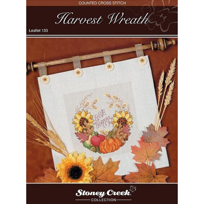 LFT133 Stoney Creek Схема для вишивки рахунковим хрестиком - Harvest Wreath, папір
