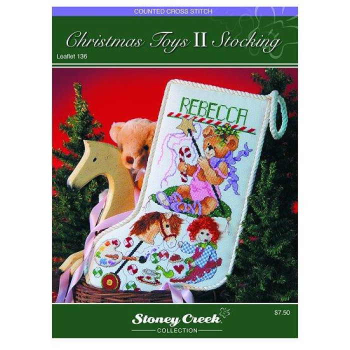 LFT136 Stoney Creek Схема для вишивки рахунковим хрестиком - Christmas Toys II Stocking, папір