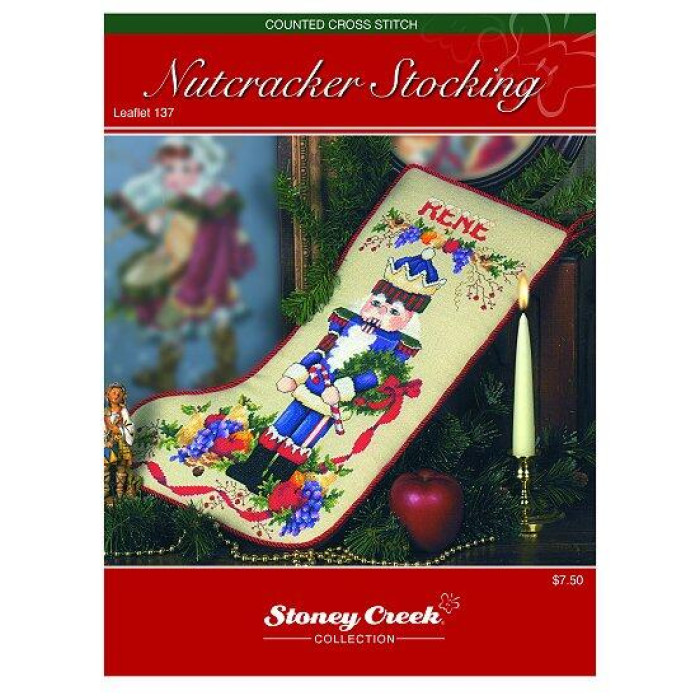 LFT137 Stoney Creek Схема для вишивки рахунковим хрестиком - Nutcracker Stocking, папір