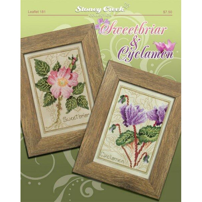 LFT181 Stoney Creek Схема для вишивки рахунковим хрестиком - Sweetbriar & Cyclamen, папір
