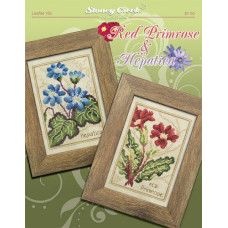 LFT182 Stoney Creek Схема для вишивки рахунковим хрестиком - Red Primrose & Hepatica, папір