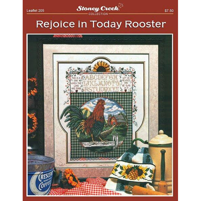 LFT205 Stoney Creek Схема для вишивки рахунковим хрестиком - Rejoice in Today Rooster, папір