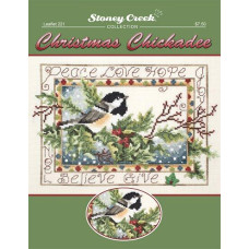 LFT221 Stoney Creek Схема для вишивки рахунковим хрестиком - Christmas Chickadee, папір