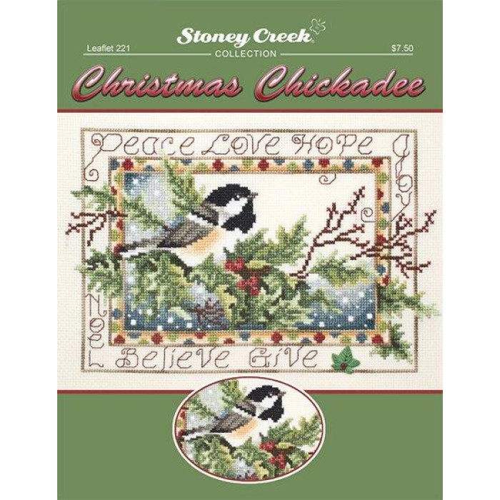 LFT221 Stoney Creek Схема для вишивки рахунковим хрестиком - Christmas Chickadee, папір