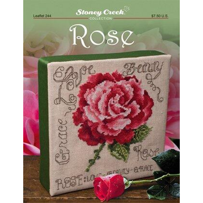 LFT244 Stoney Creek Схема для вишивки рахунковим хрестиком - Rose, папір