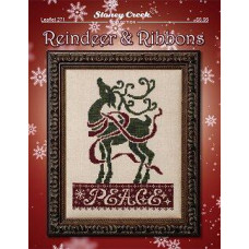 LFT271 Stoney Creek Схема для вишивки рахунковим хрестиком - Reindeer & Ribbons, папір