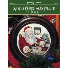 LFT305 Stoney Creek Схема для вишивки рахунковим хрестиком - Santa Christmas Plate 1996, папір